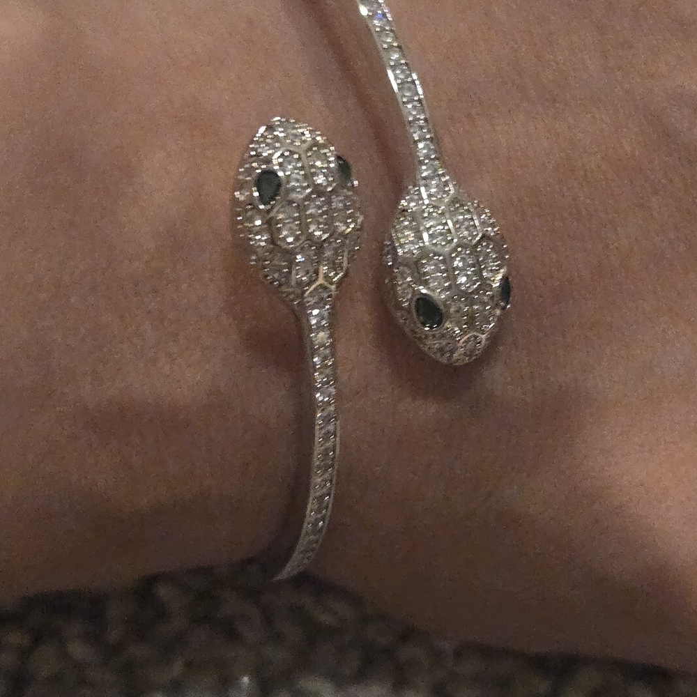 Elegant Silver Snake Bracelet